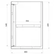 Placard inox mural portes battantes - Longueur 800mm DIAMOND - PSC80/B PSC80/B